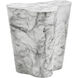 Ava 18 X 18 inch Marble Look Outdoor End Table, Small